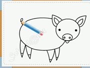 Bé vẽ con lợn p2